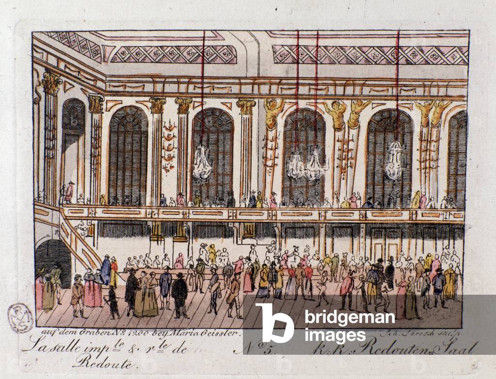 View of the Imperial and Royal Hall of the Redoubt in Vienna, 1815 (engraving)