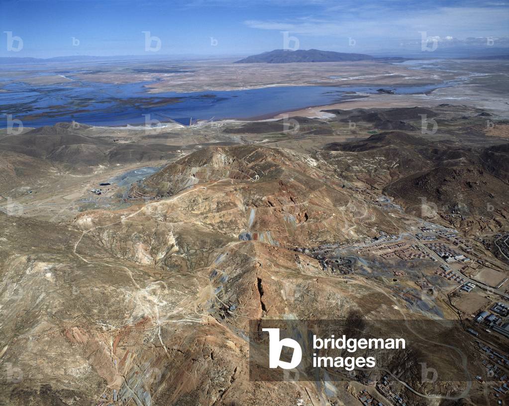 Aerial view on tin mines and lake Poopo (1983 - Photography)