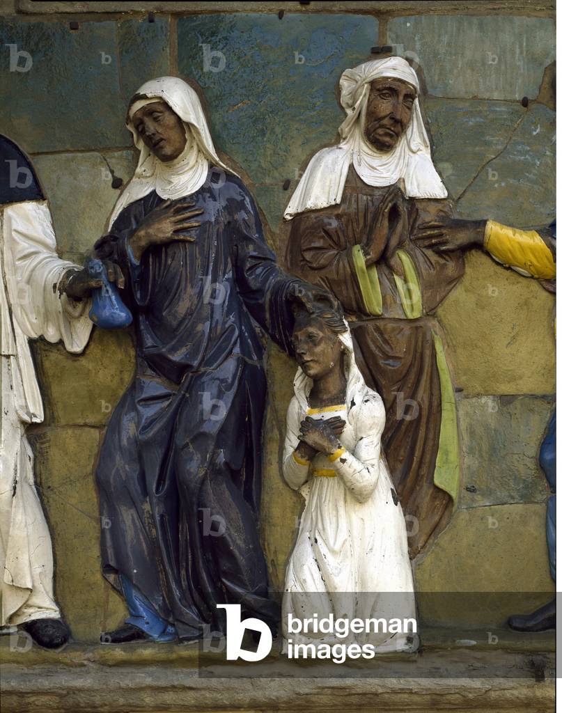 The Seven Works of Mercy, detail, 1526-1528 (low Terracotta relief)