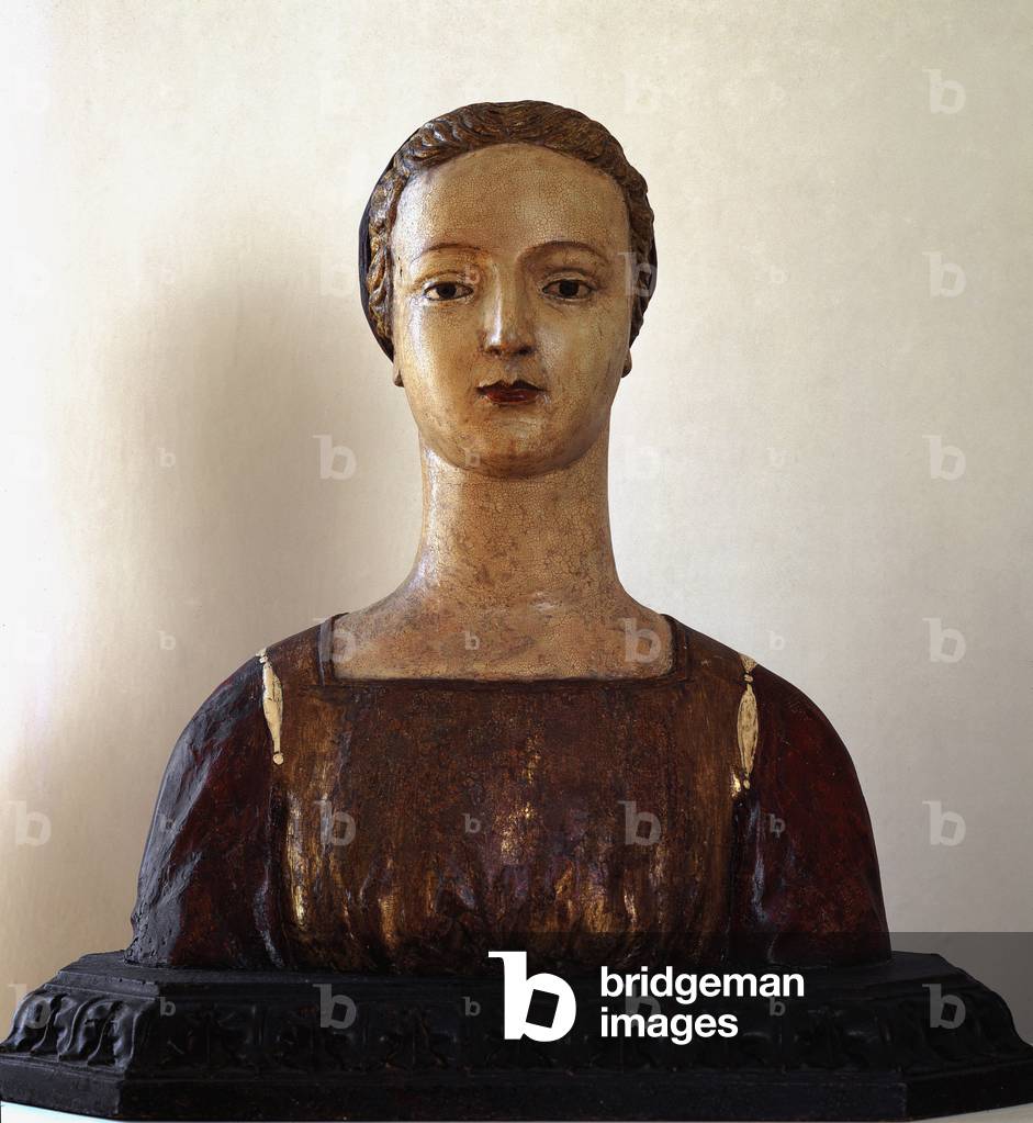 Young lady (Polychrome wood sculpture, 15th century)