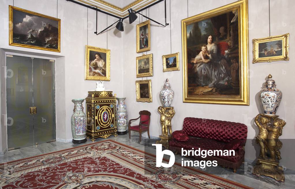 View of the living room in the apartments of Maria Brignole Sale De Ferrari, Duchess de Galliera (photography)