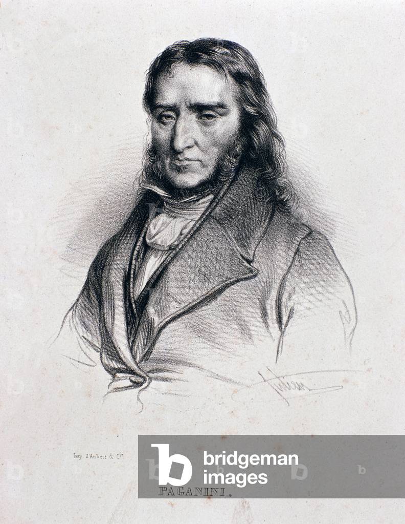 Image of Engraving depicting Portrait of Niccolo Paganini (engraving)