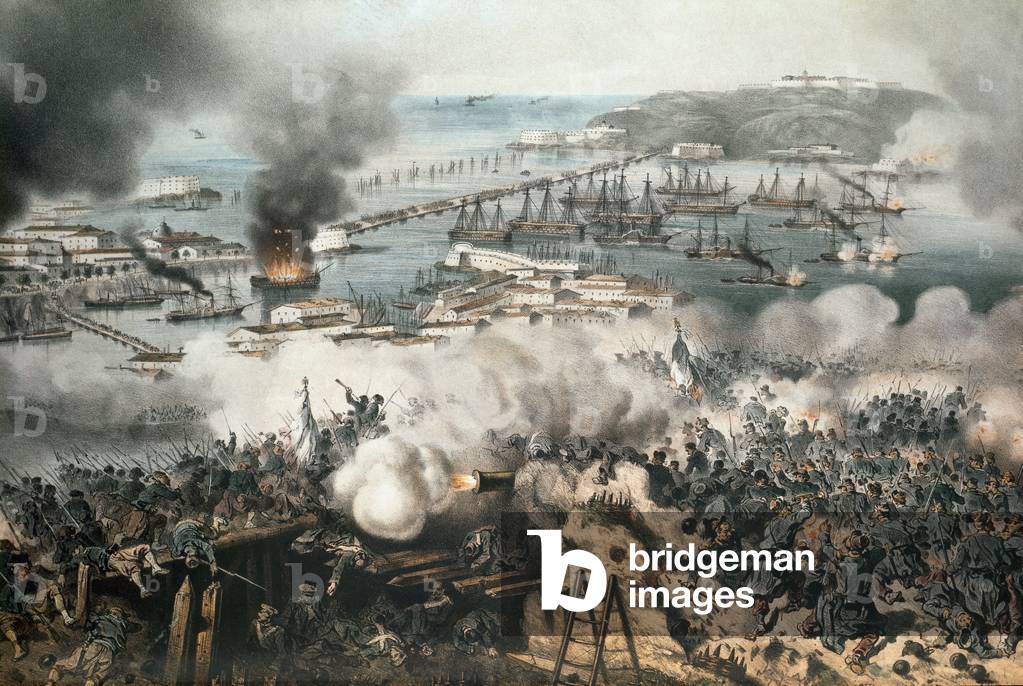 The Siege of Sevastopol, 1854 (19th century print)