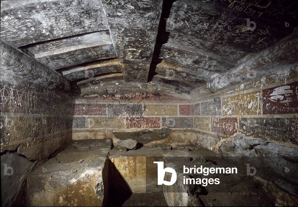 "Civiltà etrusca: all'interno della tomba di Francesco nella necropoli di Ponte Rotto" -400 di Etruscan