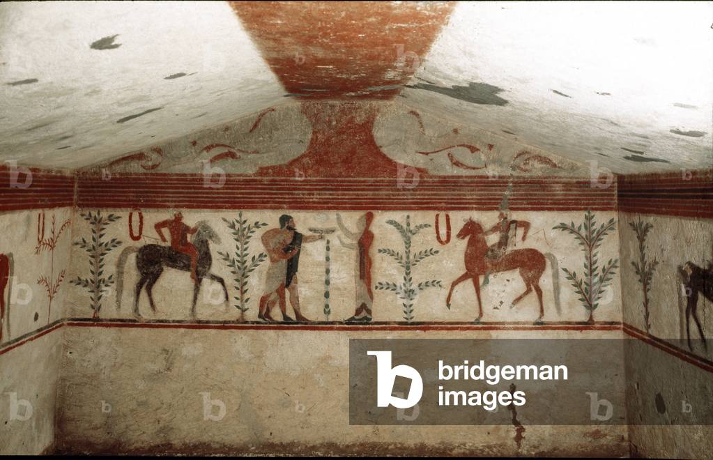 Image de Peinture représentant Art etrusque: ""deux cavaliers par Etruscan