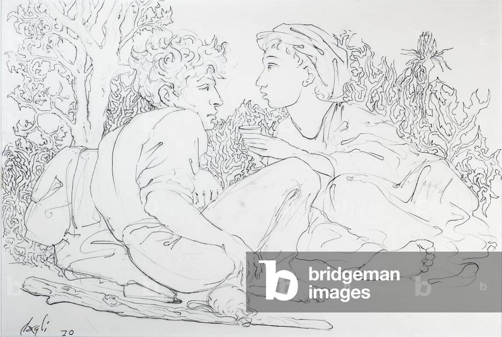 Idyll, 1970 (ink on paper)