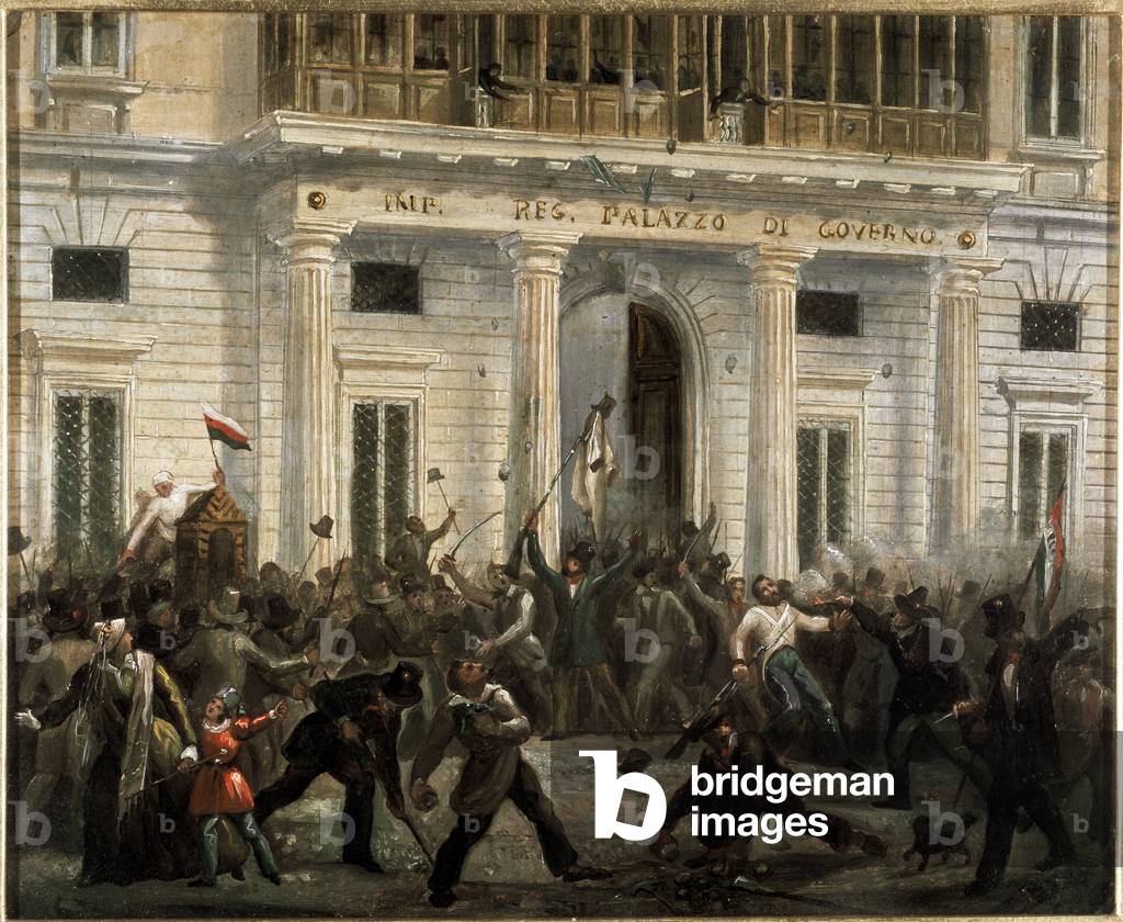 Revolutions of 1848, Five Days of Milan: insurgents take over the Palace of the Government on March 18th (pain