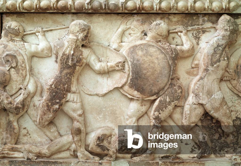Gigantomachy (battle between gods and giants) (relief, frieze, 525 BC)