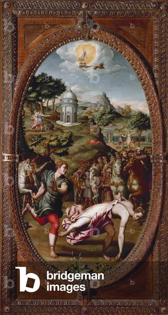 Atalante and Hippomene, 1570-1572 (oil on slate)