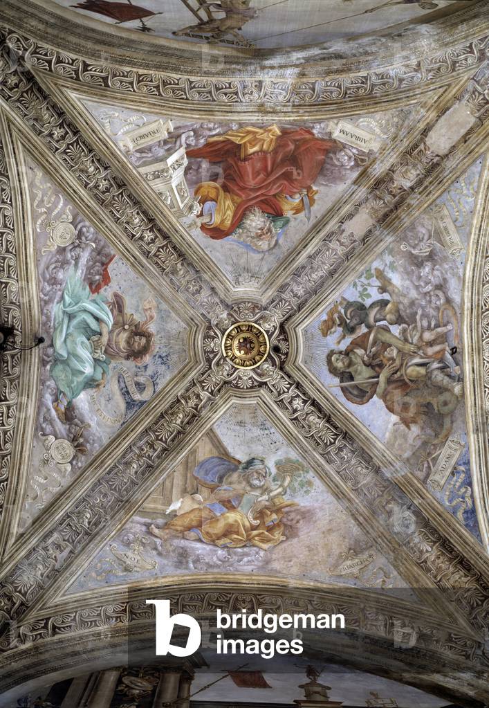 Patriarchs Adam, Abraham, Jacob and Noah. 14th century, fresco