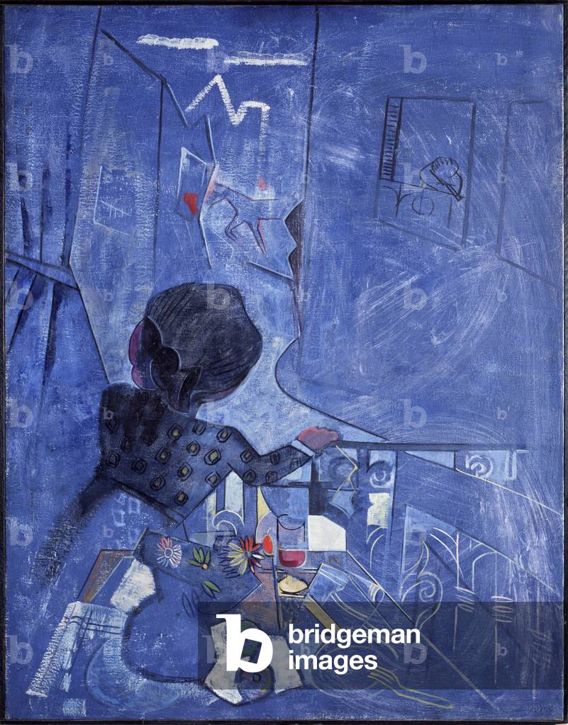 Immagine di Dipinto "Spagna (Oilon canvas" 1937 di Francisco Bores, b/w