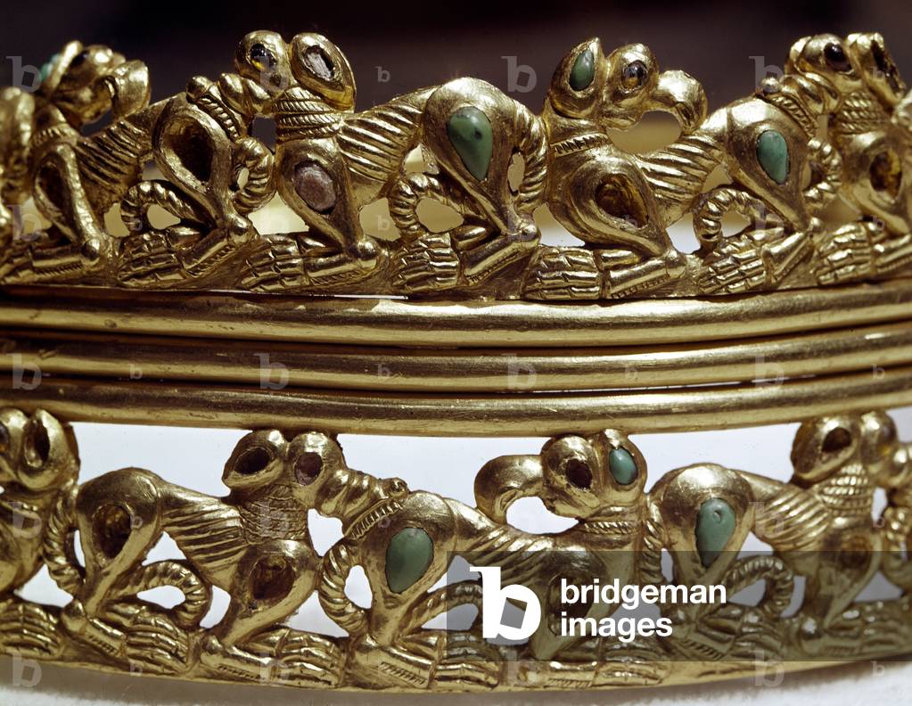 Necklace, from the Rostov region, 1st century BC (gold, topaz and turquoise)