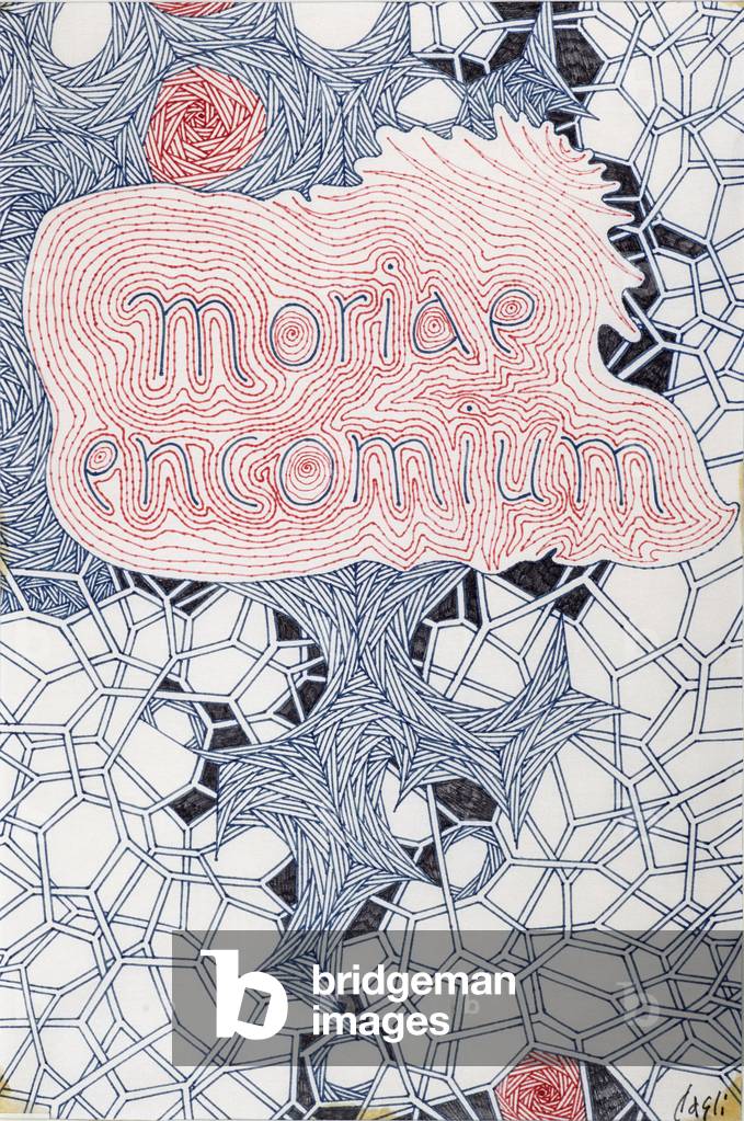 Moriae Encomium (Praise of folly), 1964 (coloured ink on rice paper)