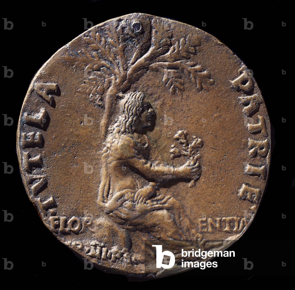 Medallion representing Lorenzo de Medici, known as the Magnificent (bronze, 15th century)