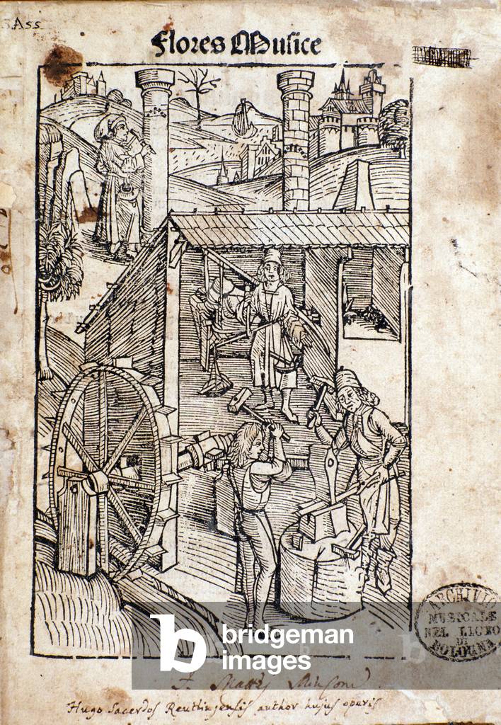 Page from Flore musices, study on gregorian chant by Hugo von Reutlingen, 1488