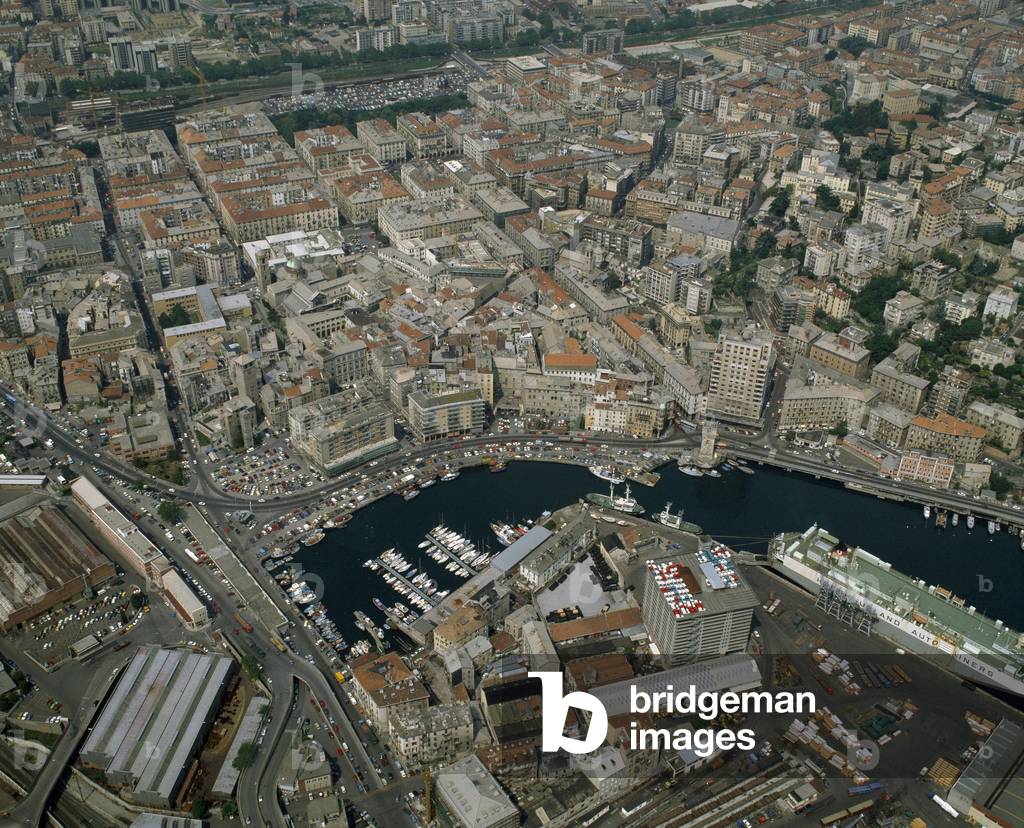 Aerial view of the city of Savona, Liguria (photography)