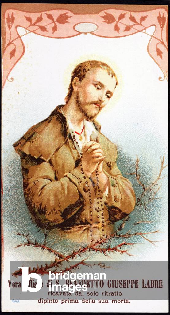 Image of Representation of Benoit Joseph Labre, early 20th century