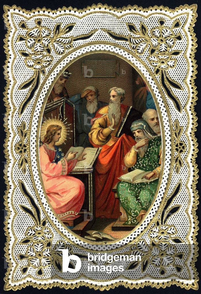 Christ among the doctors, early 20th century (Chromolithography)