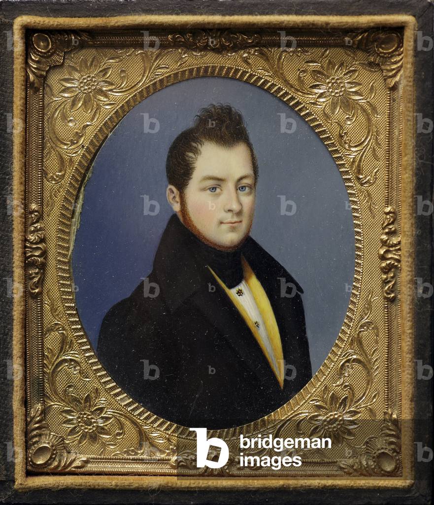 Miniature Portrait of Camillo Benso, Count of Cavour (painting, 1834)
