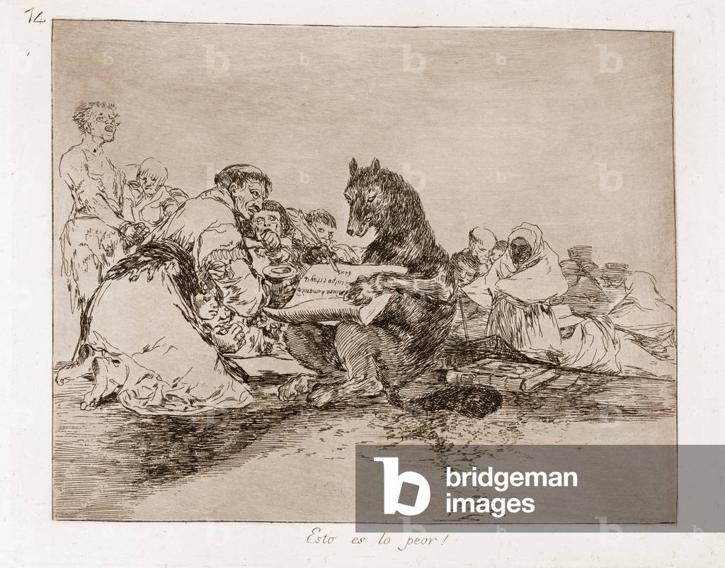 Image of Engraving depicting The Disasters of War : This is the worst (etching from preparatory drawing by Fra