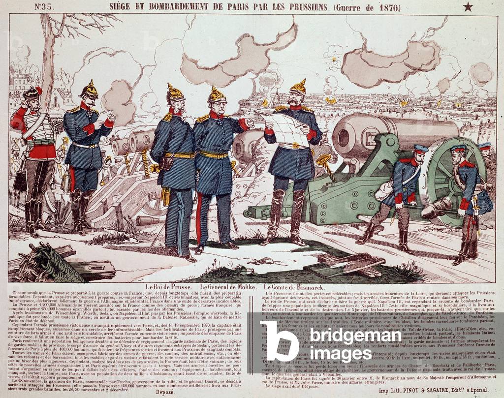 The Siege and the Bombardment of Paris, 1870  (Epinal print)