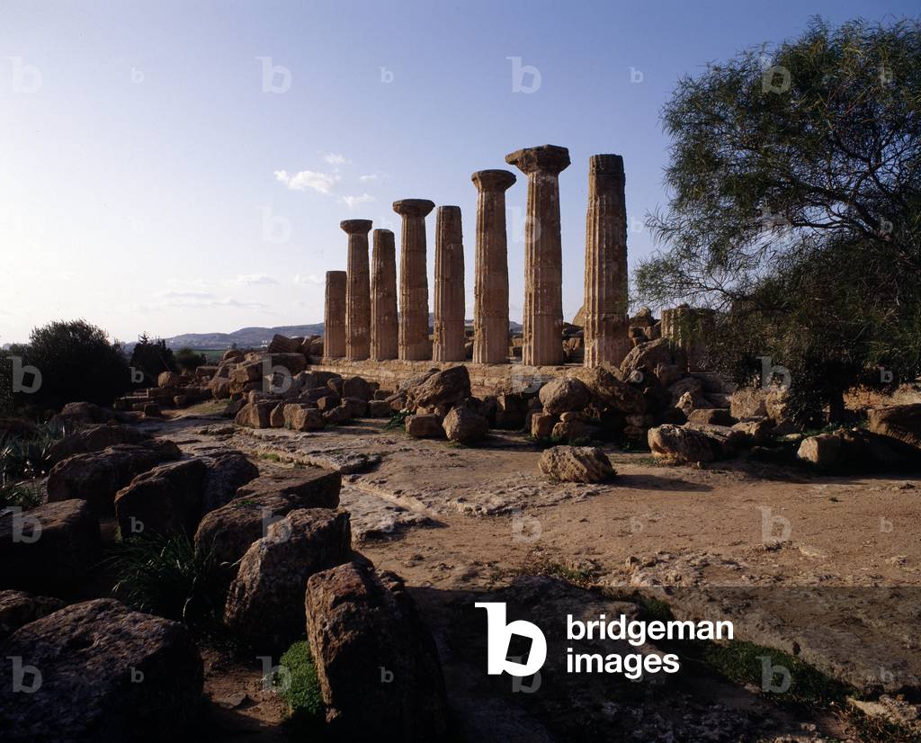 View of the temple of Heracles, 6th-5th century BC