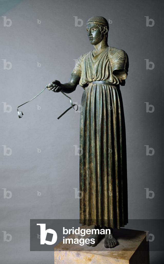 'The Aurige of Delphi or Heniokhos', c.470 B.C. (bronze)