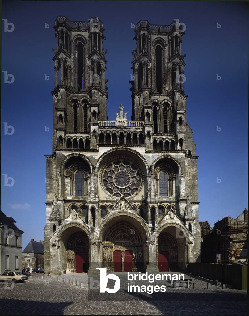 View of the facade of Cathedrale Notre-Dame, 1160-1225 (photography)