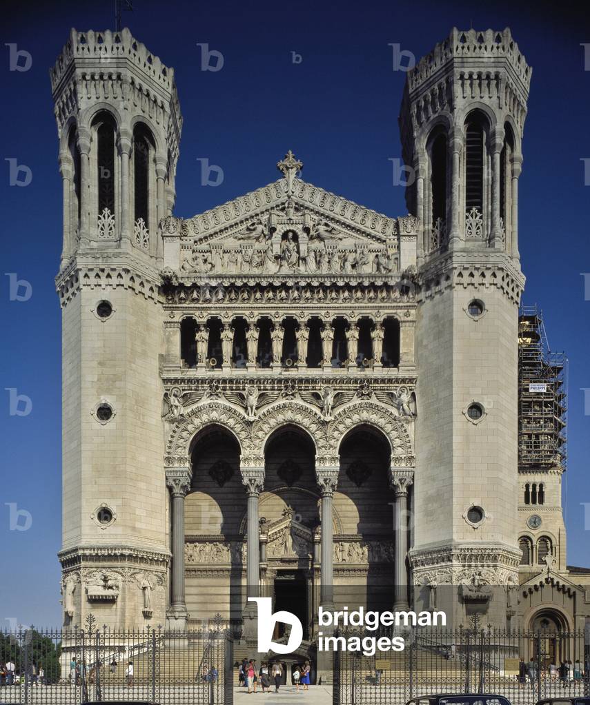 View of the Basilica of Notre-Dame of Fourviere, 1872-1884 (photography)