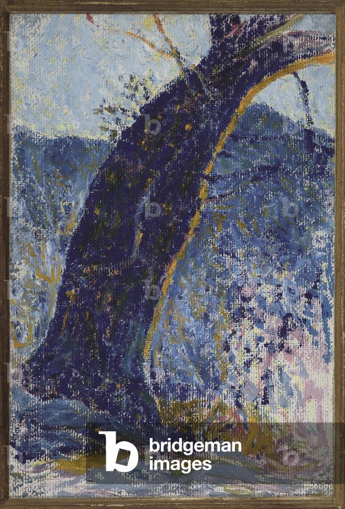 The blue tree (oil on canvas)