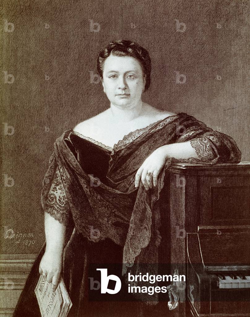 Portrait of Marietta Alboni, Italian contralto singer, 19th century (engraving)