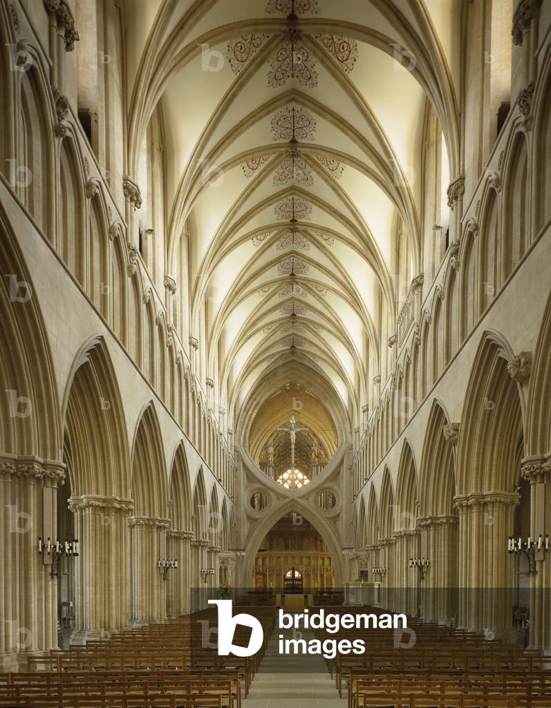 Internal view of the Cathedral of Wells, 1174-1191 (photography)