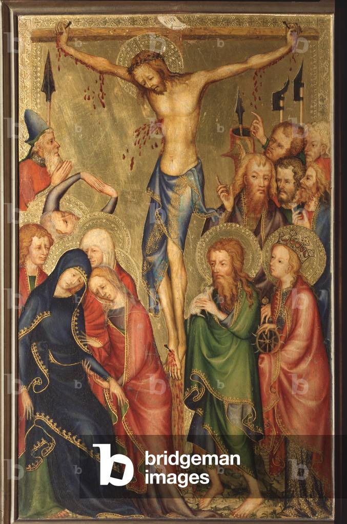 Bild von Gemälde "Altarolo del Bargello: Kreuzigung - (Diptychon von Bargello" von French School