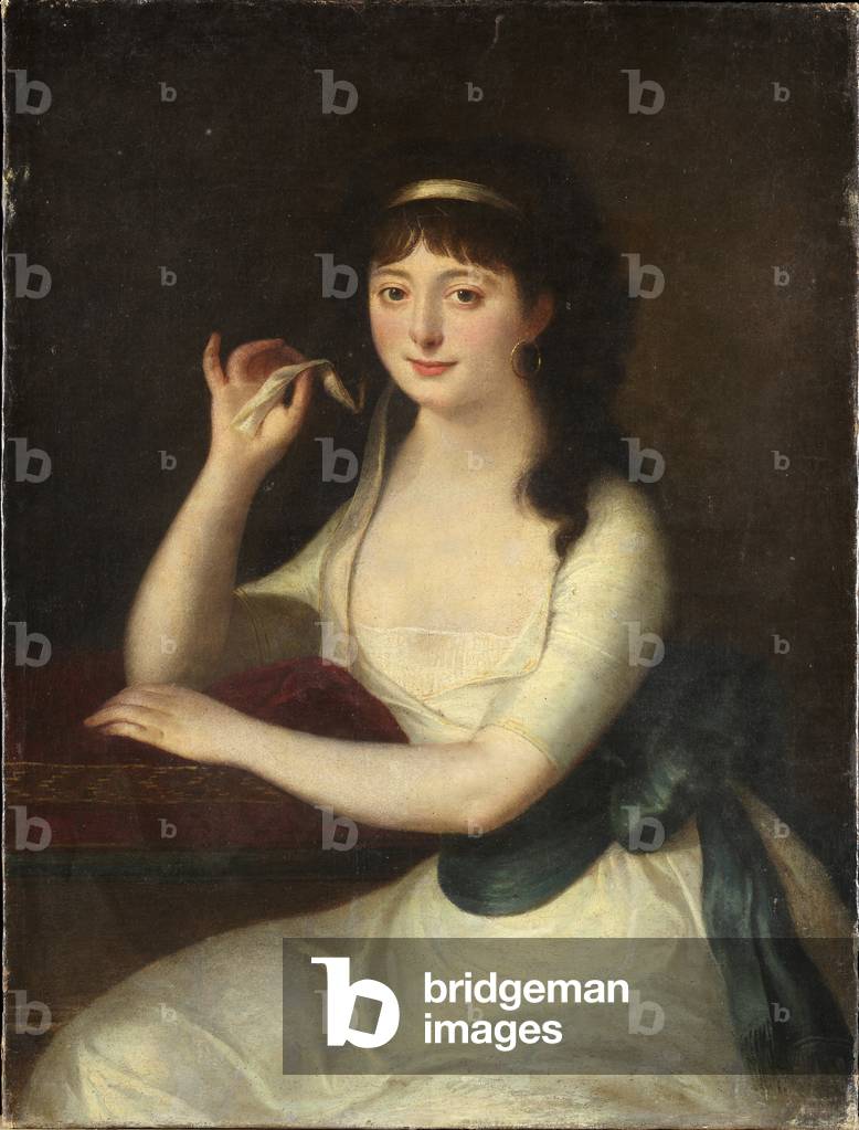 Portrait of the Genoa aristocrat Luigia Pallavicini (1772-1841) Marquise and muse of poets Anonymous painting. 19th century. Genes, Galleria d'art moderna
