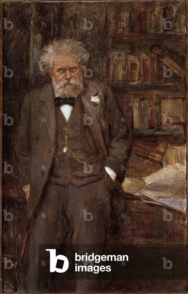 Portrait of Giosue Carducci (1835-1907), Italian poet and critic Anonymous painting. Early 20th century. Bologna, Casa Carducci — Giosue Carducci. Portrait of Giosue Carducci 1835-1907, Italian post and critic. Anonymous painting, early 20th century. Casa Carducci, Bologna, Italy