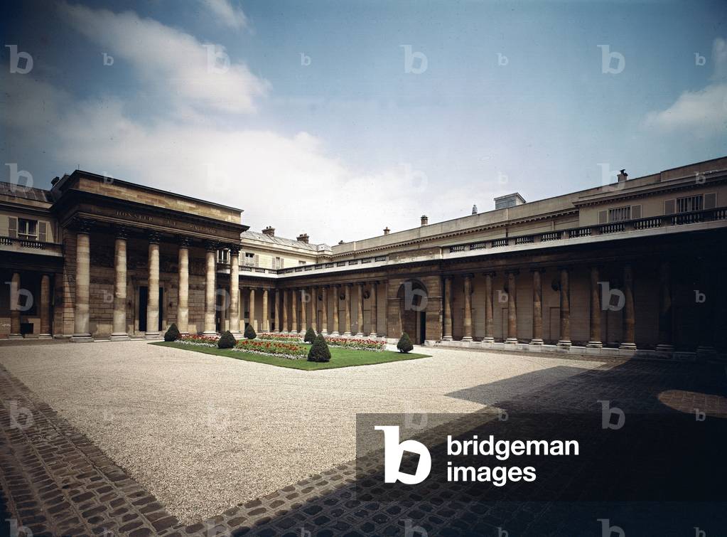 Court of the Palace of the Legion of Honour, or hotel of Salm, seat of the National Order of the Legion of Honour. Paris