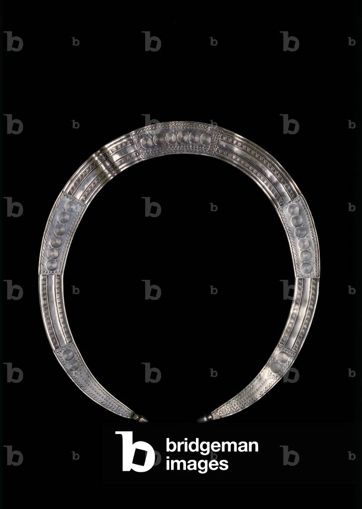 Silberne Lunula Halskette von Chao de Lamas, 80-72 v. Chr.