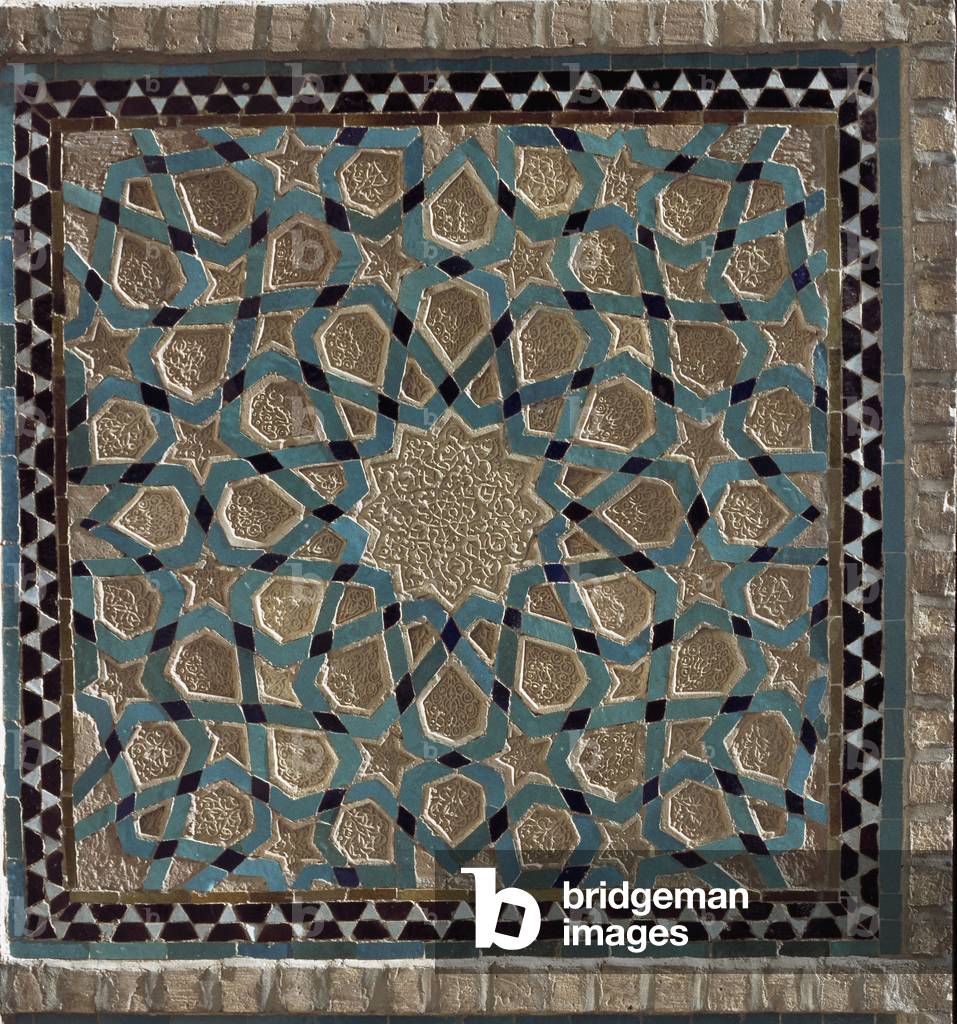 View of an interior panel of Jameh (Jame) Mosque of Yazd, 14th century