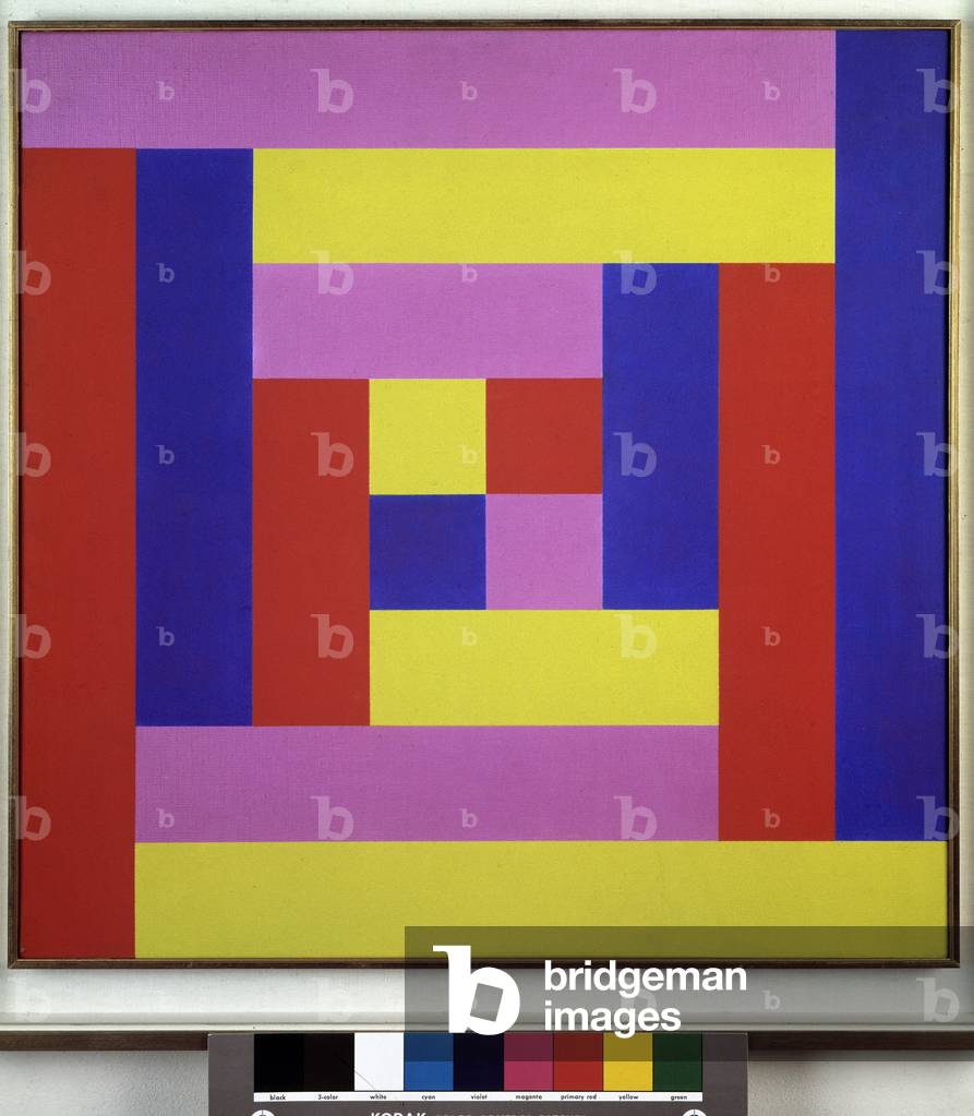 Progression of four equal groups (oil on canvas, 1966