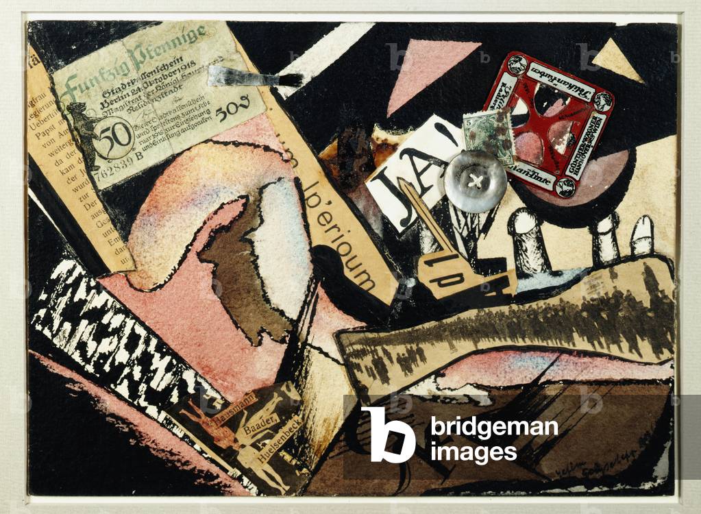 L P'Erioum, 1918 (Watercolour, ink and collage)