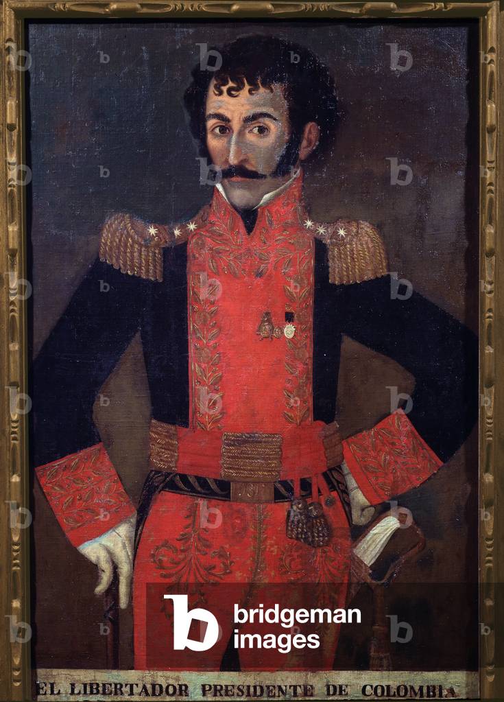 Portrait of General Santander, Colombian military and statesman (oil on canvas, 19th century)