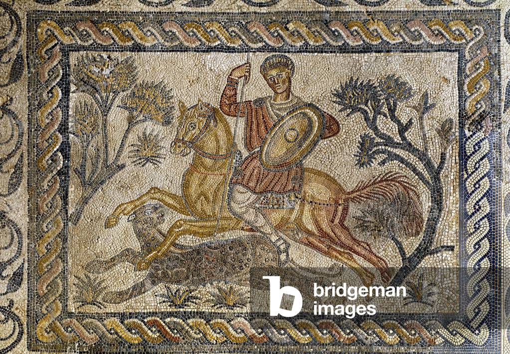 Panther hunting scene- Mosaic, 4th century AD