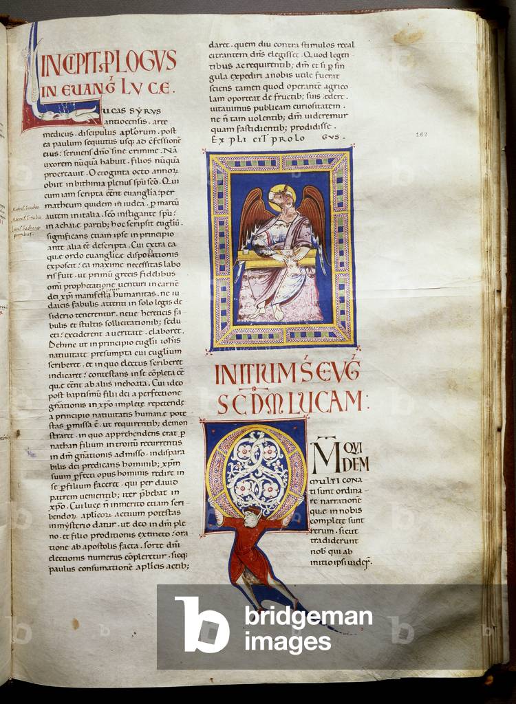 Page of a bible. Beginning of the 12th century (miniature)