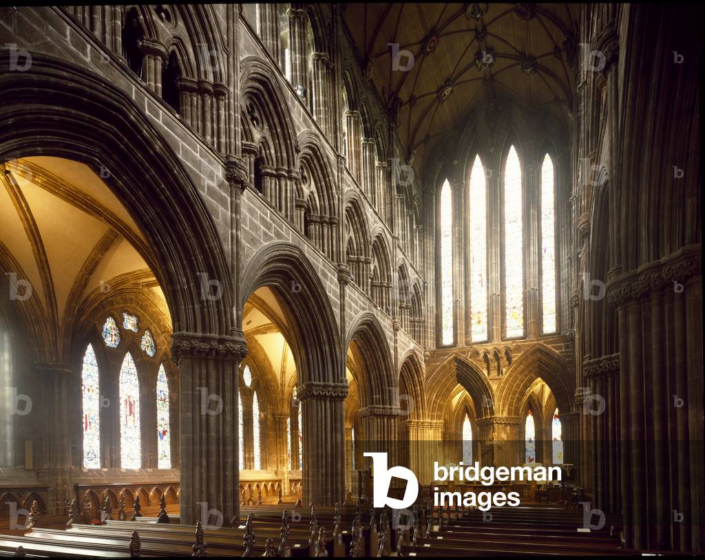 View of the interior of Glasgow Cathedral, 12th century (photography)