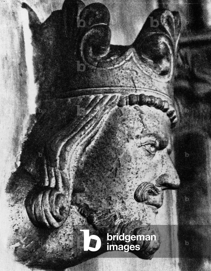 Magnus VI, King of Norway, Stavanger Cathedral (b/w photo)