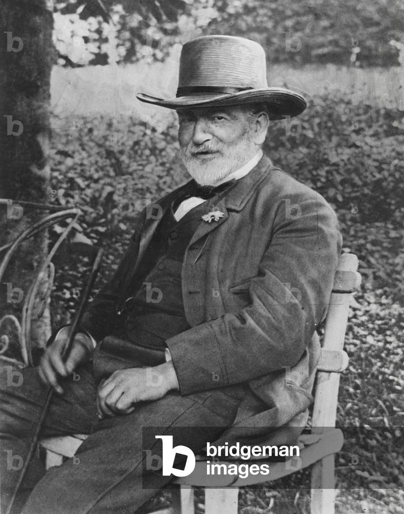 Portrait of Pierre Boyer aged 60, 1881 (b/w photo)