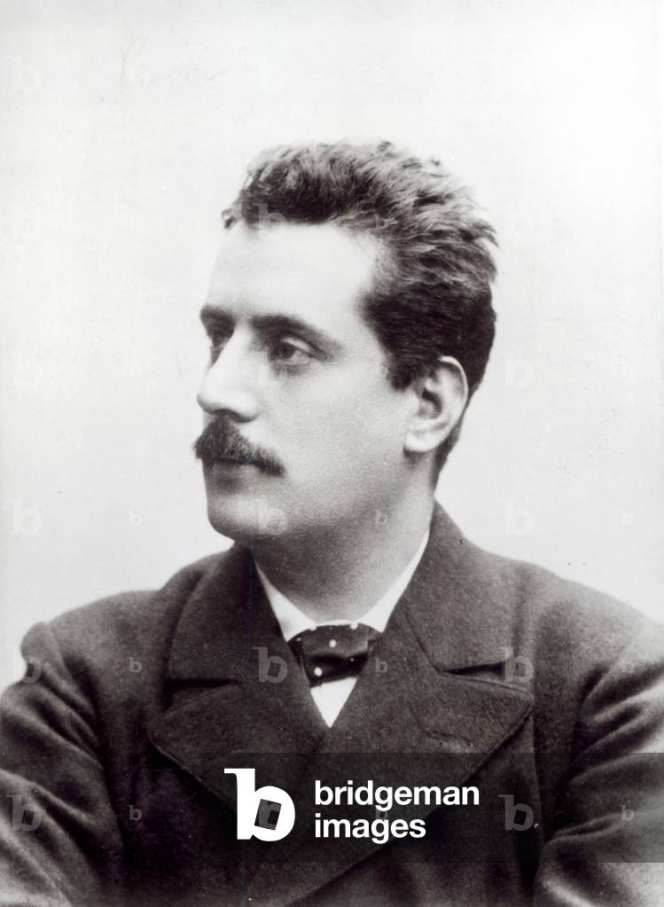 Giacomo Puccini, Ende des 19. Jahrhunderts (s/w Foto)