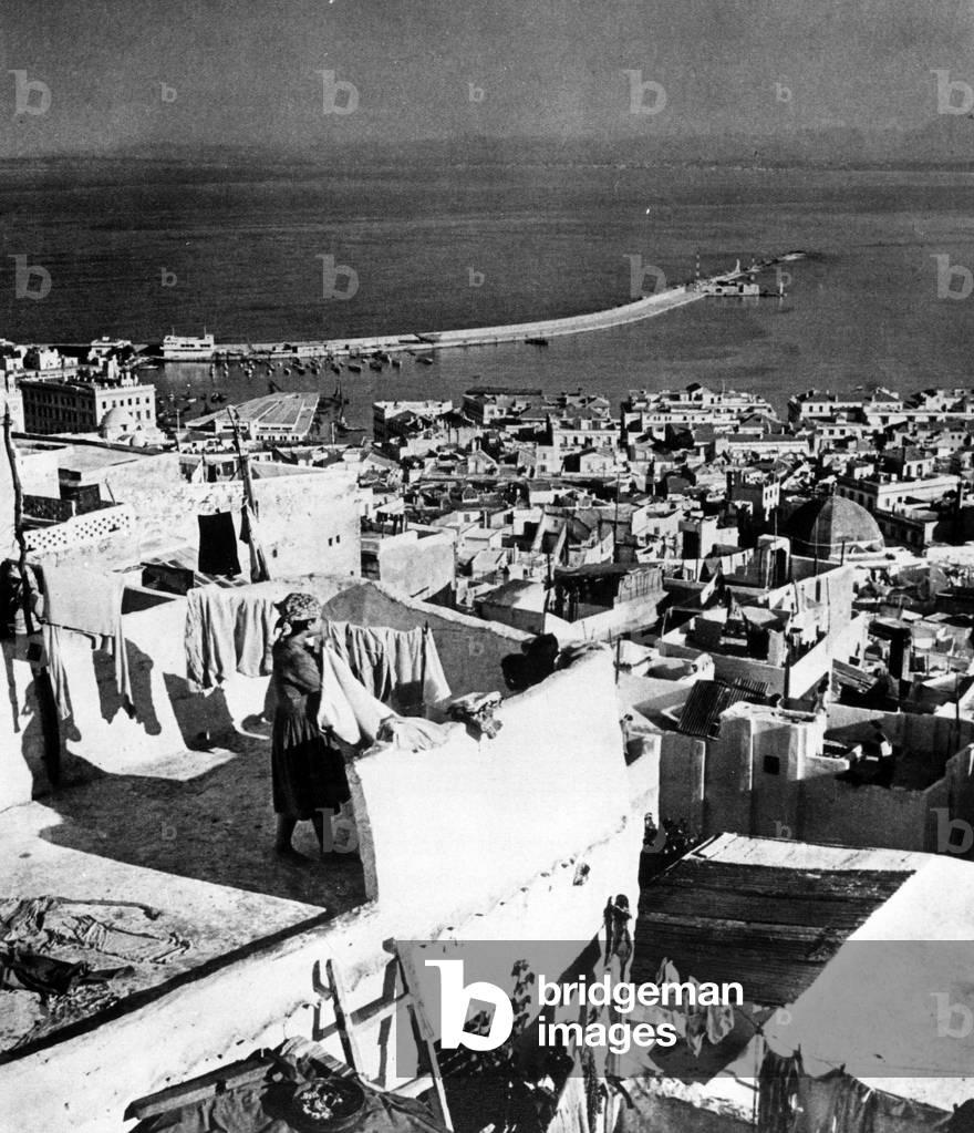View of the port and the city of Algiers, sd, 19th century