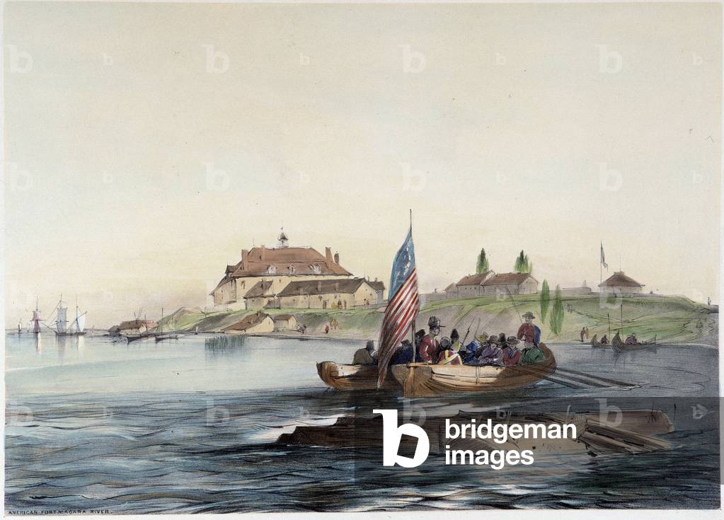 American fort Niagara river - in “Smith's Sketches in the Canadas” by Coke Smyth, 1838