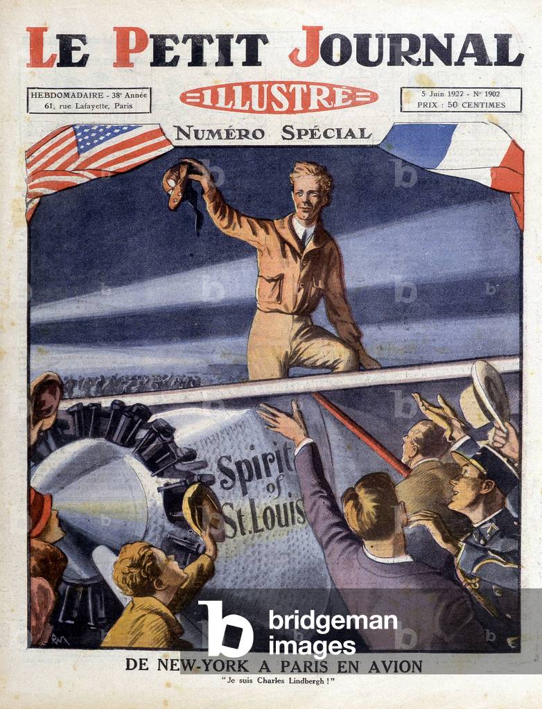 Charles Lindbergh, the crossing of the Atlantic by plane: 
